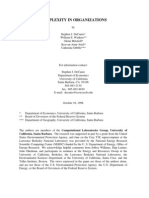 Complexity in Organizations: California, Santa Barbara. The Research Was Supported in Part by A Grant From The United