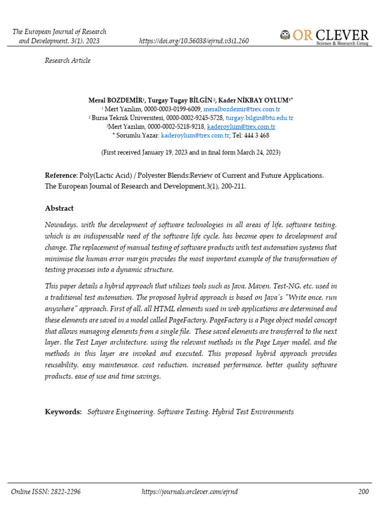 A New Hybrid Software Testing Automation Framework | PDF | Computing ...