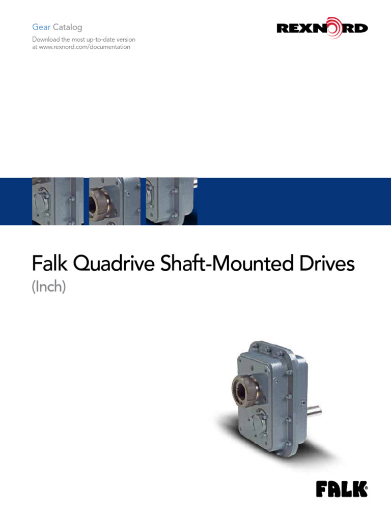 Falk Quadrive Drive Reducer Overview | PDF | Elevator | Belt (Mechanical)