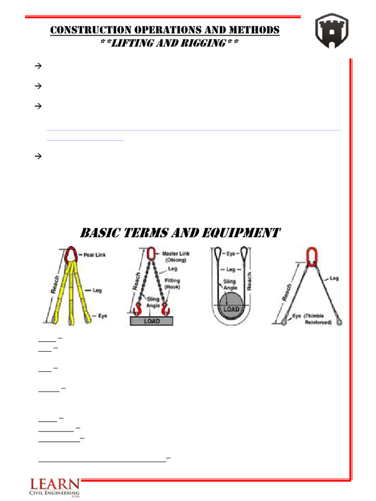 Rigging Methods for Safe Lifting | PDF | Beam (Structure)