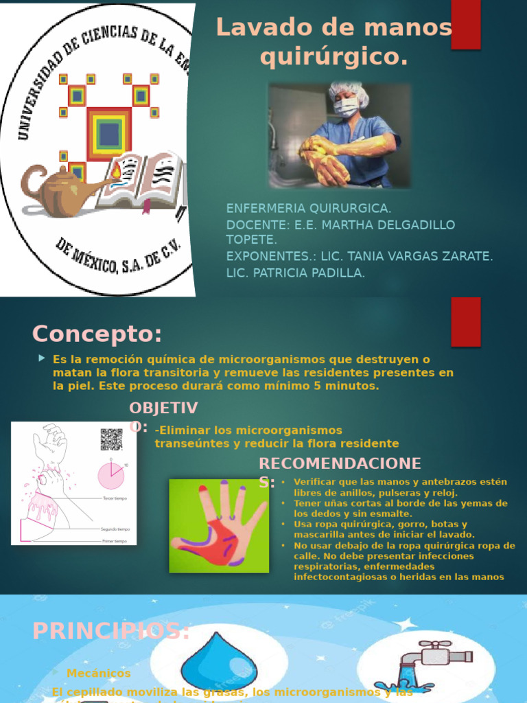 Lavado Quirúrgico con Cepillo | PDF | Lavado de manos | Microbiología