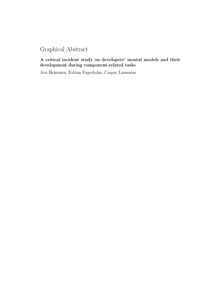 Developers' Mental Models in Component Use | PDF | Information | Knowledge