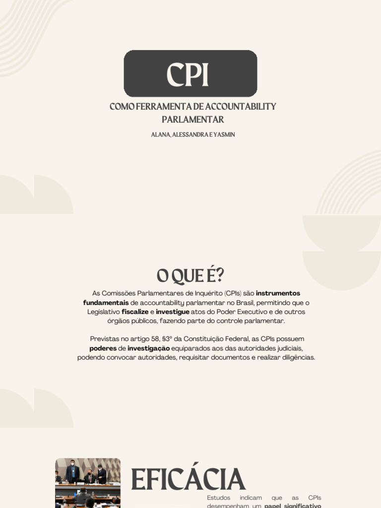 CPIs: Ferramentas de Accountability no Brasil | PDF | Governo