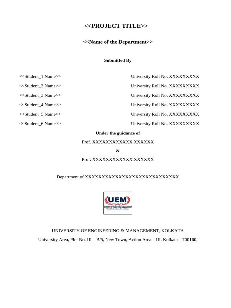 Os Uemk Cs Project Report Format | PDF