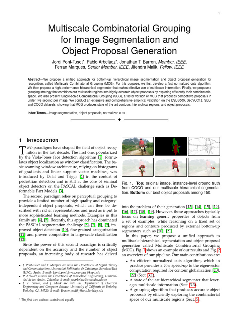 Multiscale Grouping for Image Segmentation | PDF | Image Segmentation ...