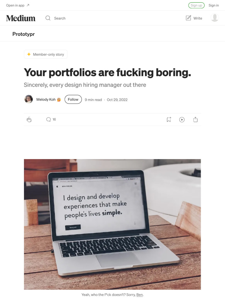 Your Portfolios Are Freaking Boring. Sincerely, Every Design Hiring ...