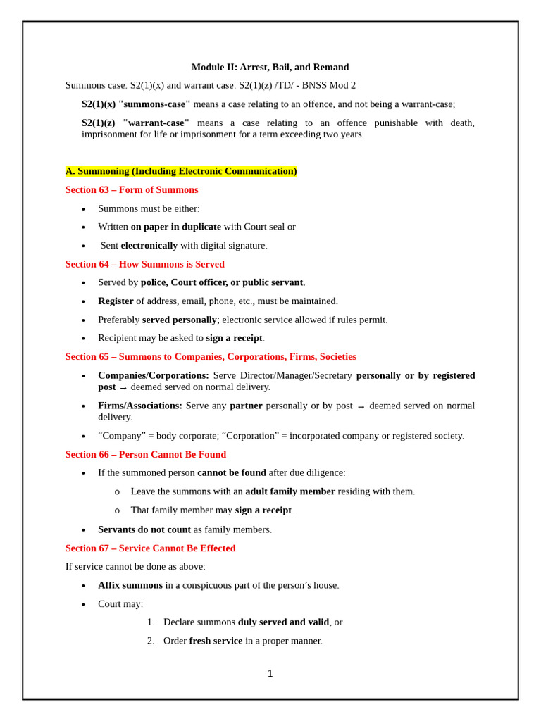 Arrest and Bail Procedures Explained | PDF | Bail | Arrest Warrant