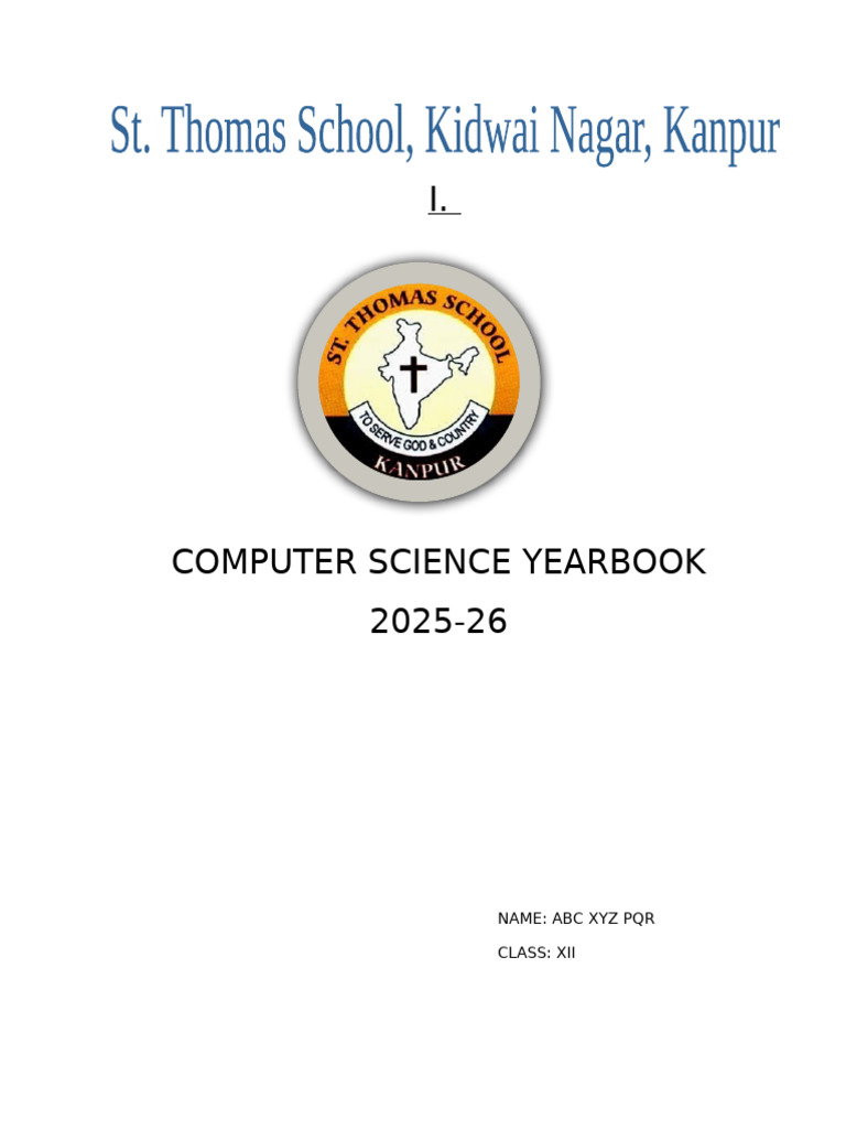Computer Science Yearbook 2025-26 Programs | PDF | Computer Program ...