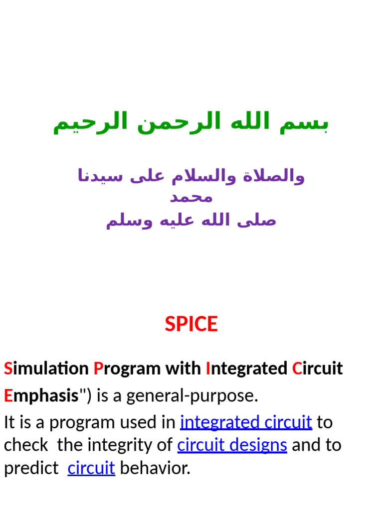 1_0-SPICE_RC | PDF | Electrical Network | Spice