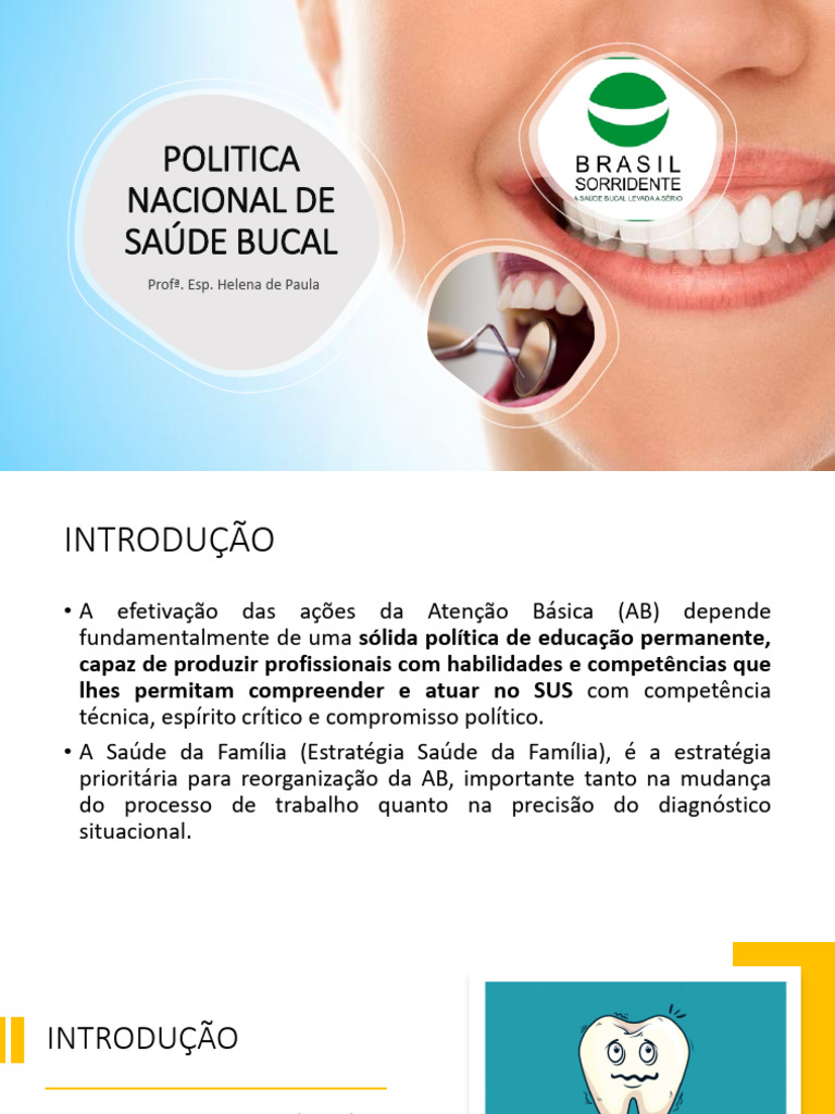 Política Nacional de Saúde Bucal: Diretrizes e Desafios | PDF ...