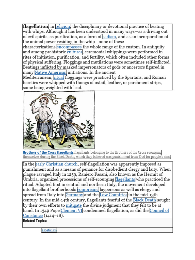History of Flagellation Practices | PDF