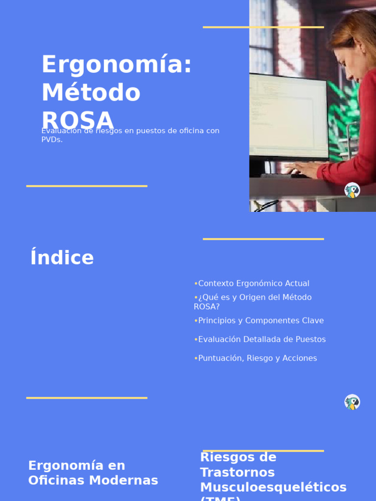 Método ROSA: Evaluación Ergonómica en Oficinas | PDF