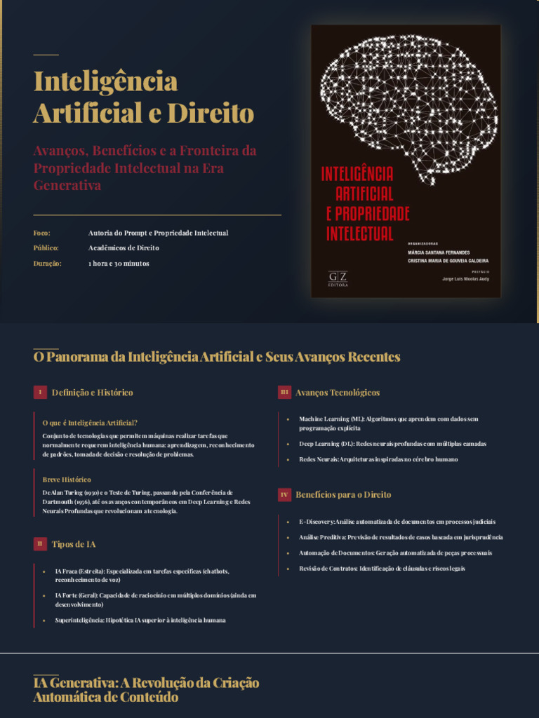 IA e Propriedade Intelectual no Direito | PDF | Inteligência artificial ...