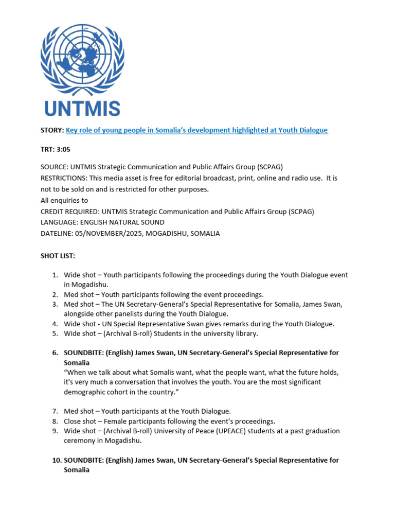 Somali Youth's Role in National Development | PDF | Somalia | United ...