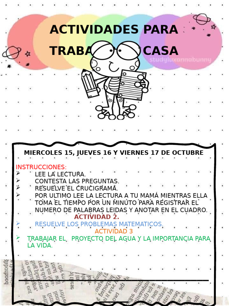 Actividades para Trabajar en Casa | PDF