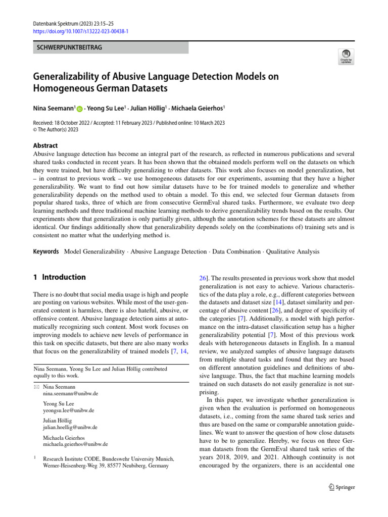 Abusive Language Detection in German Datasets | PDF | Machine Learning ...