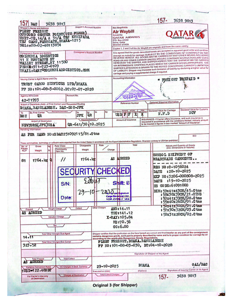 MAWB | PDF