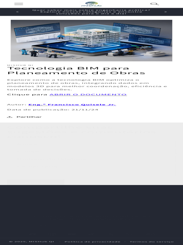 Tecnologia BIM no Planejamento de Obras | PDF