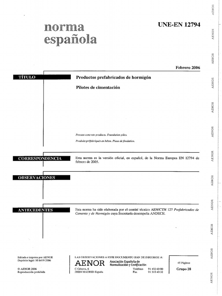 Norma+Une En+12794 | PDF