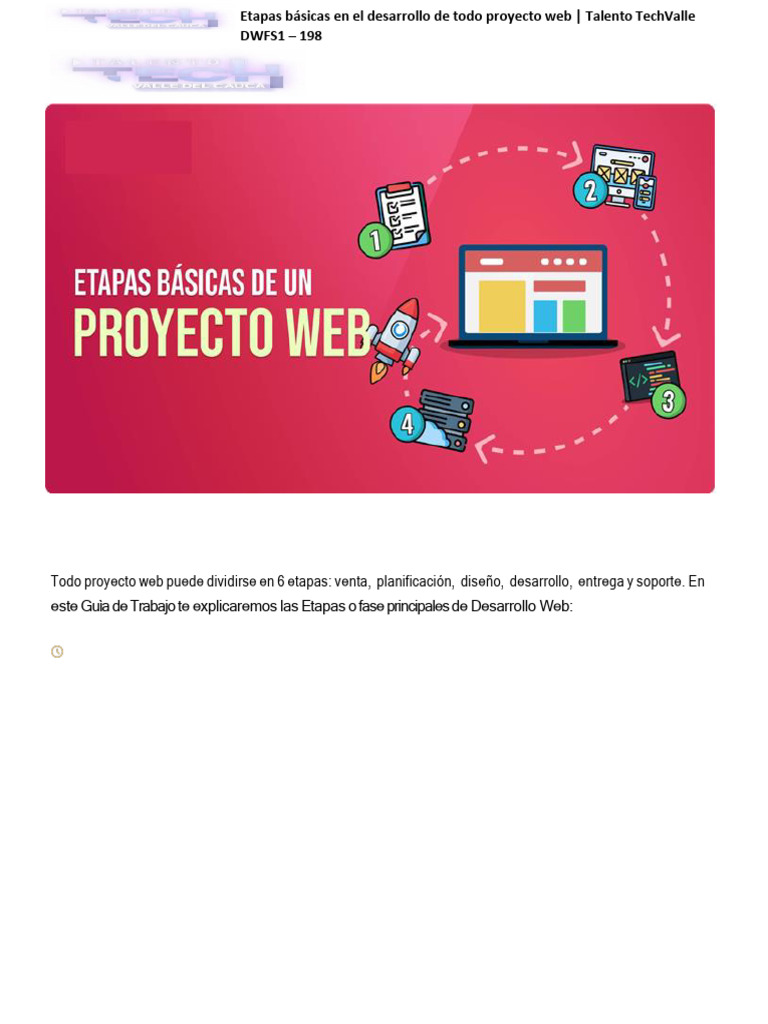 Etapas del desarrollo de proyectos web | PDF | Red mundial | Internet y web