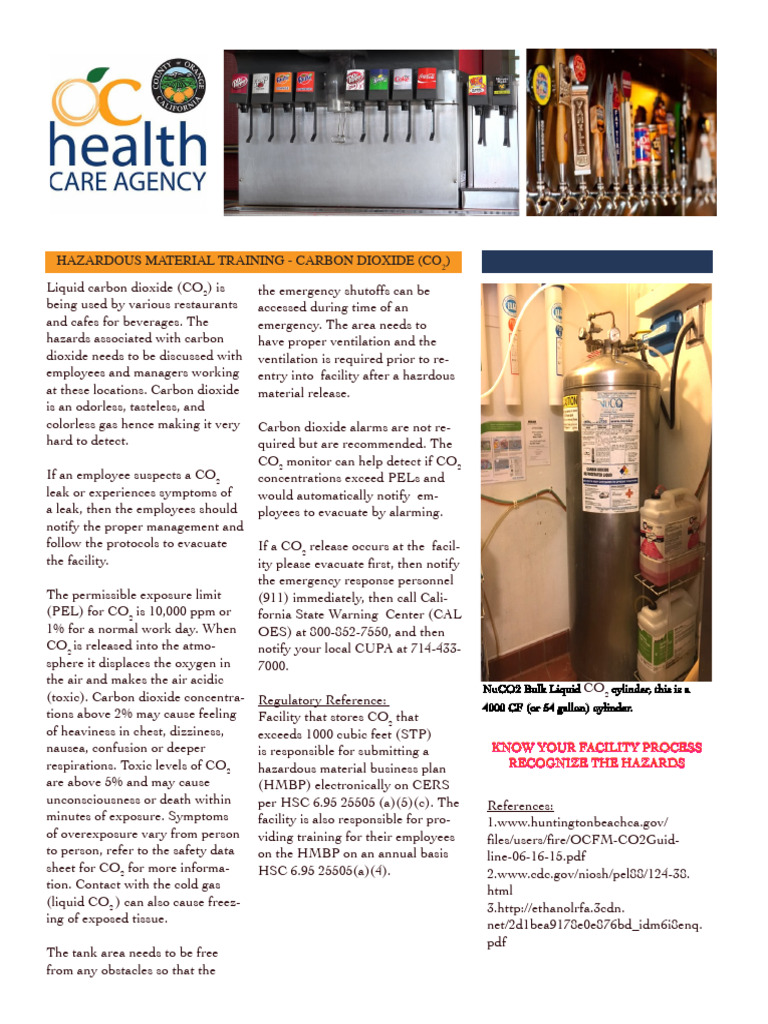 CO2 Safety Training for Restaurants | PDF | Carbon Dioxide ...