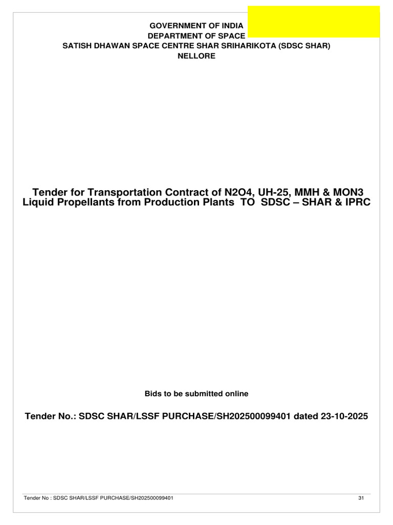 Tender Document SH202500099401 | PDF | Specification (Technical ...