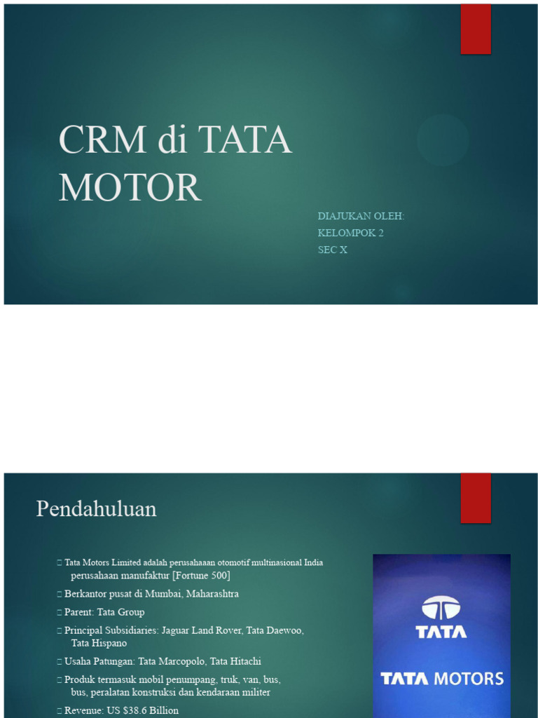 CRM Terintegrasi di Tata Motors | PDF