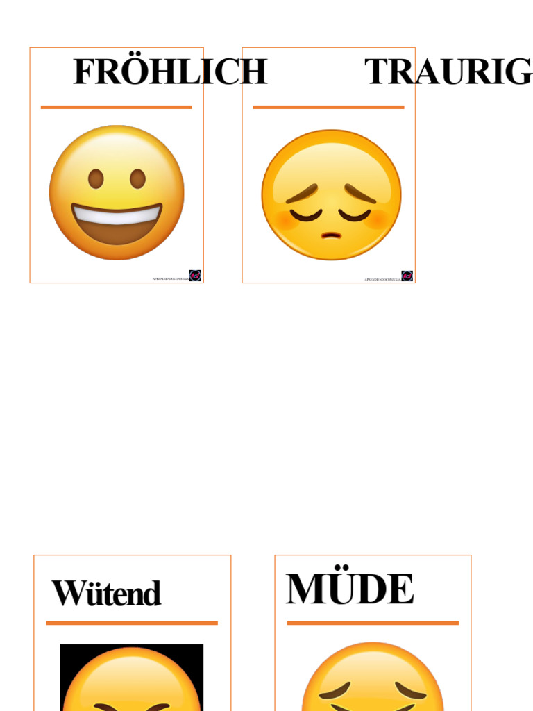 Emotionen Karten Zum Ausdrucken | PDF