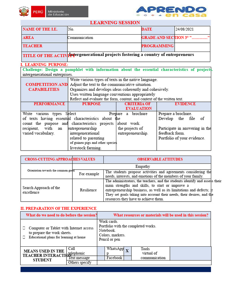 3rd LEARNING SESSION (20) August 24 | PDF | Evaluation | Entrepreneurship