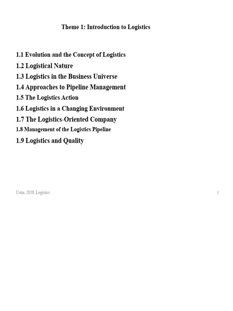 Understanding Logistics Evolution and Management | PDF | Logistics ...