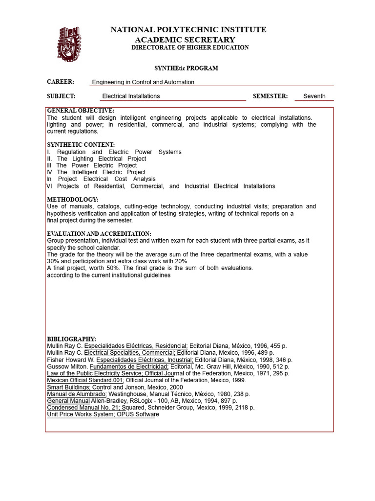 Electrical Installations Course Overview | PDF | Electricity | Lighting