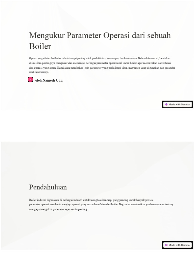 Pentingnya Pengukuran Boiler Operasional | PDF