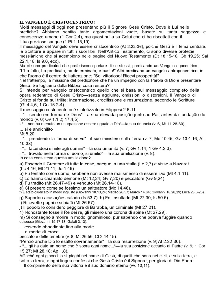 Il Vangelo È Cristo-Centrico | PDF