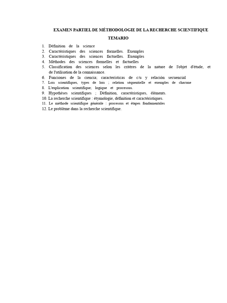Méthodologie de la recherche scientifique | PDF