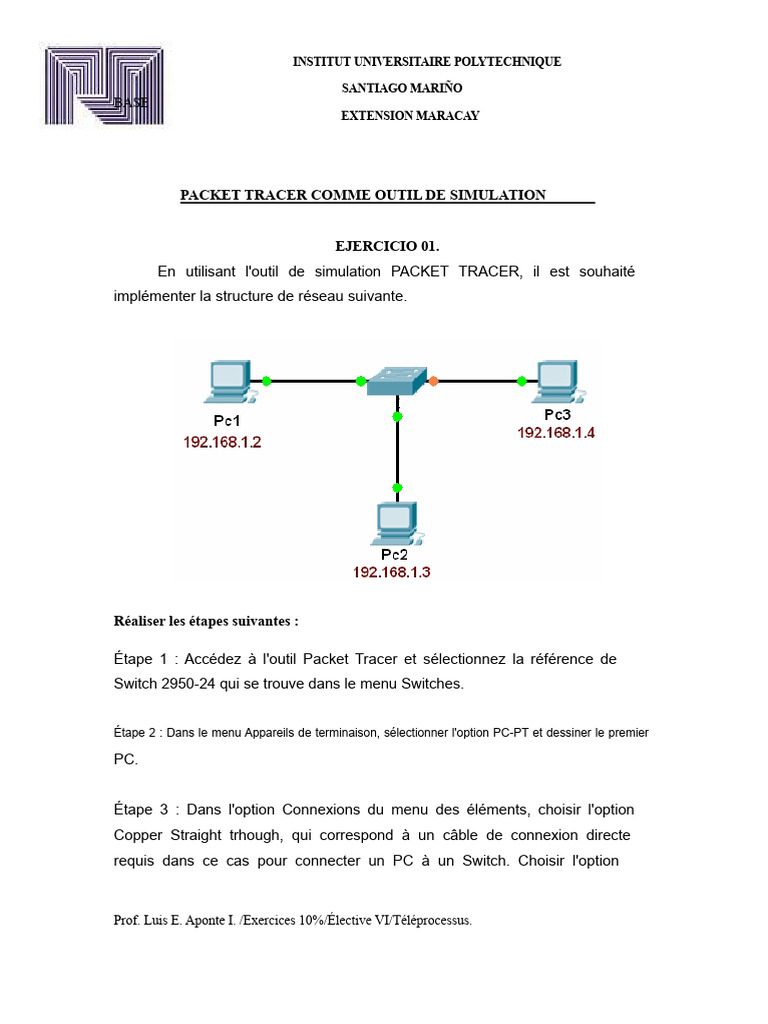 Simulation de Réseau avec Packet Tracer | PDF | Ethernet | Réseau ...
