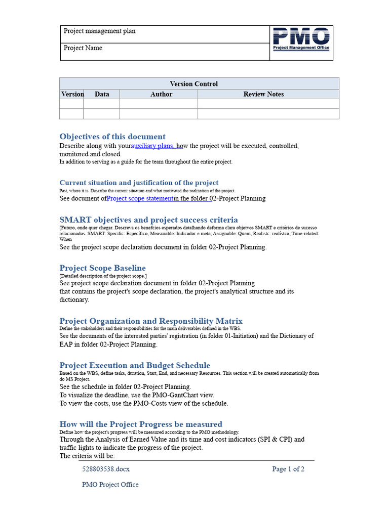 Project Management Plan Overview | PDF | Project Management | Business