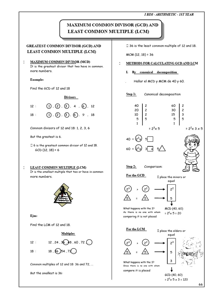 GCD and LCM Calculation Methods | PDF | Number Theory | Arithmetic
