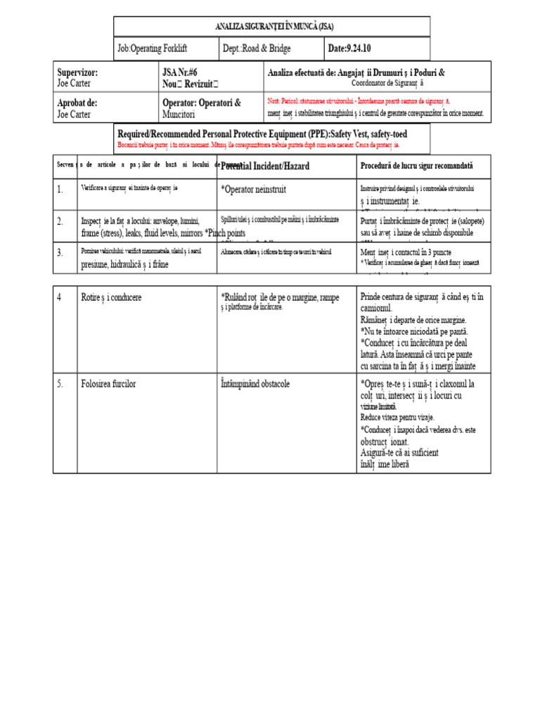 Jsa R B 6 Stivuitor | PDF