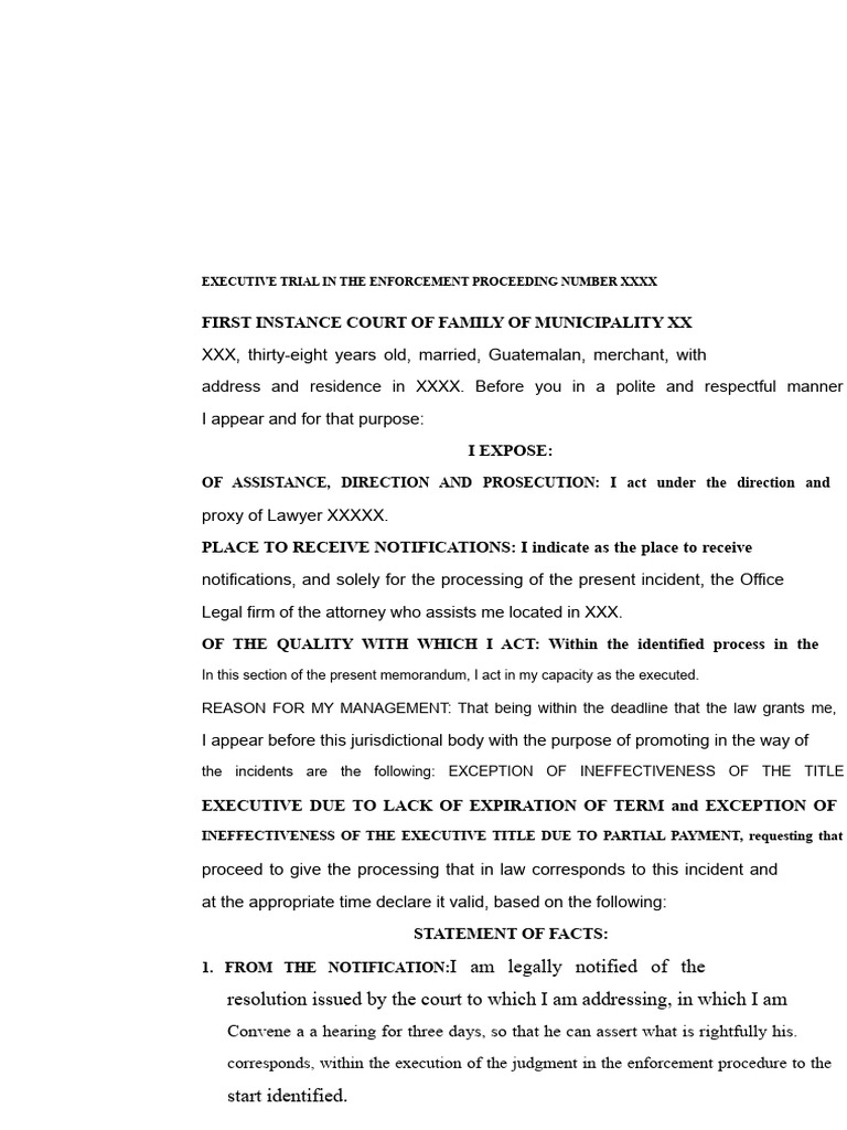Exceptions in Executive Trial Proceedings | PDF | Judgment (Law ...