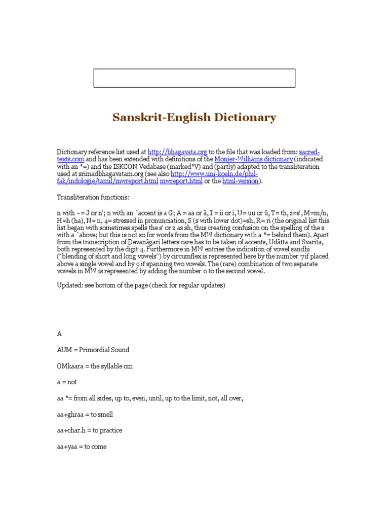 Sanskrit Dictionary PDF, 59 OFF www.gbupresnenskij.ru