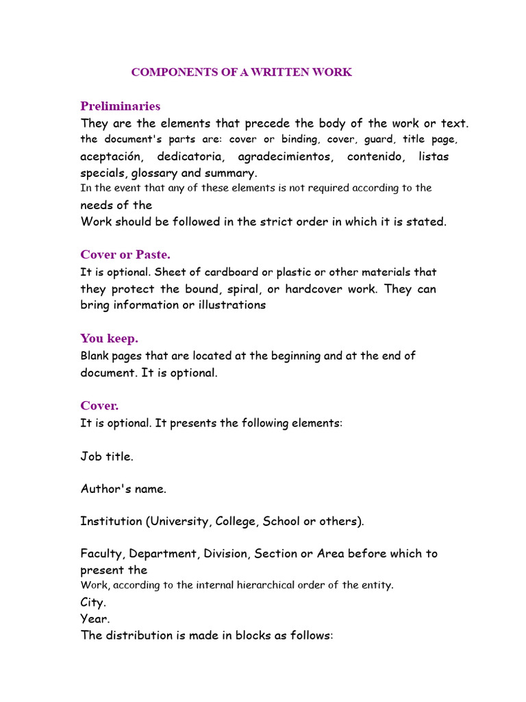 Formal Aspects of A Written Work | PDF | Letter Case | Writing
