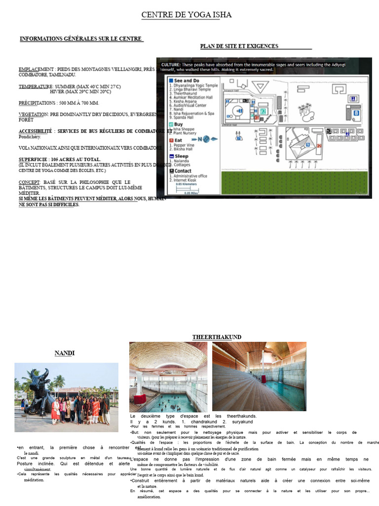 Centre de Yoga Isha : Informations et Espaces | PDF