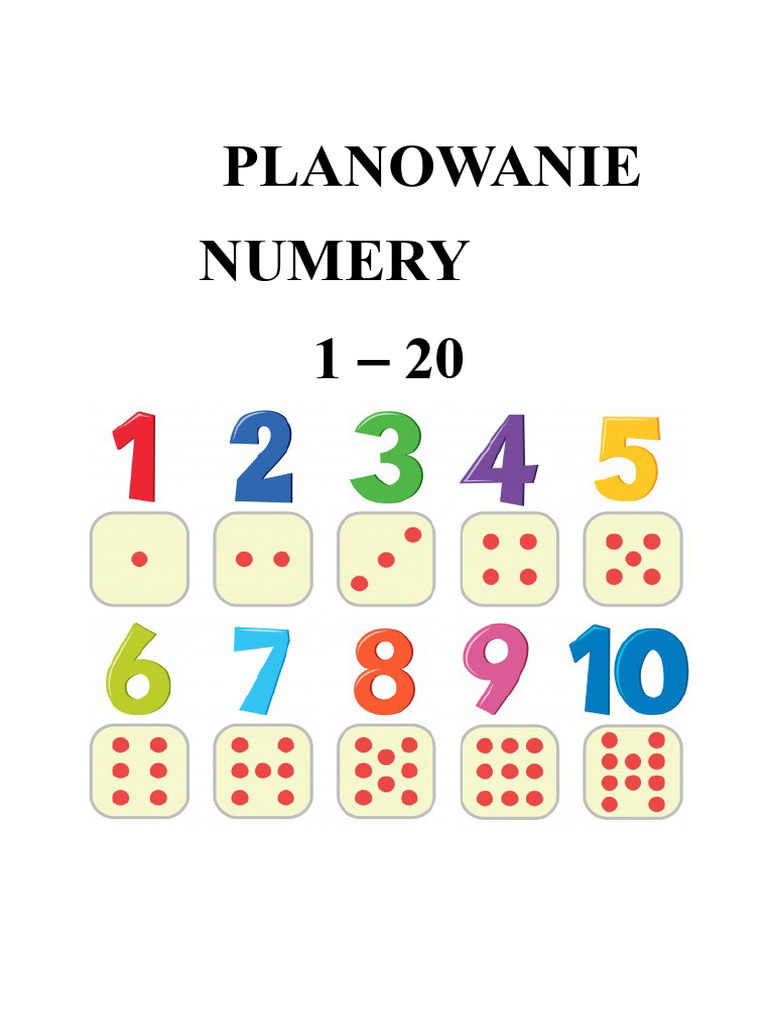Plan Numery 1 Do 20 | PDF