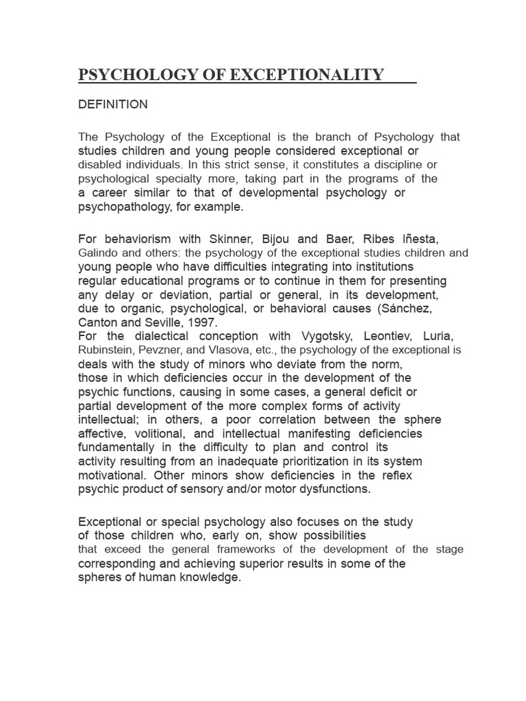 Understanding Exceptional Psychology | PDF | Intelligence Quotient ...