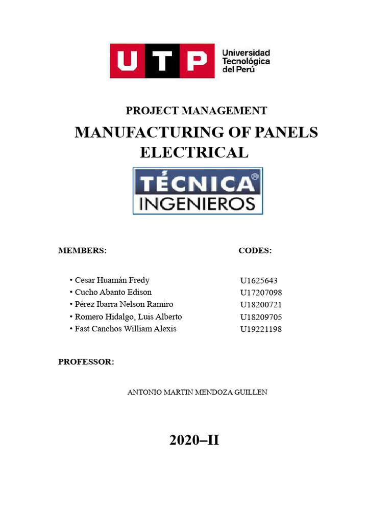Electrical Panel Manufacturing Project Guide | PDF | Switch | Safety