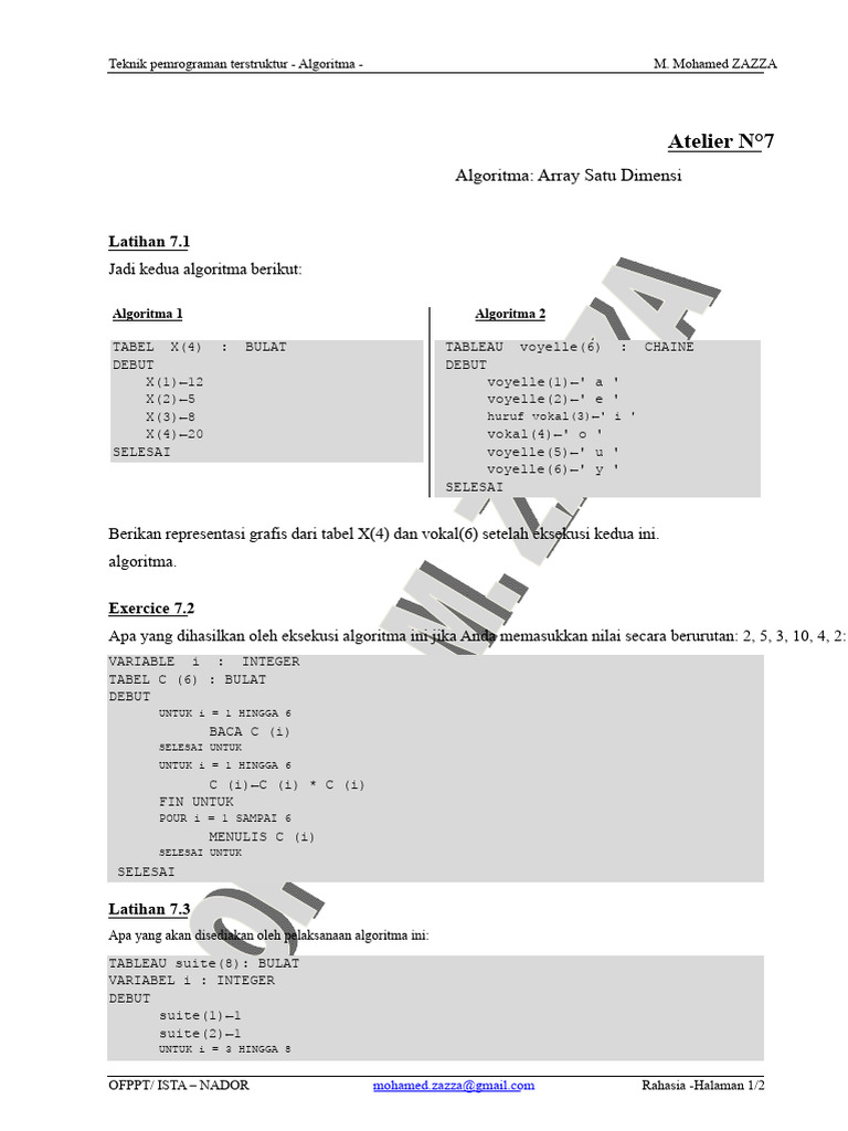 Algoritma Pemrograman Terstruktur dan Latihan | PDF