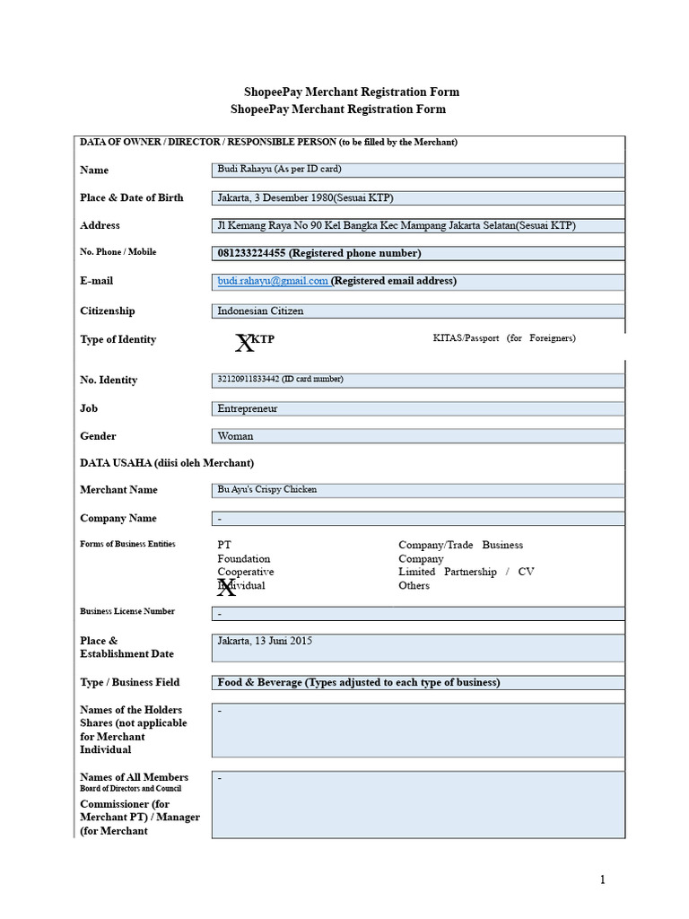 Example of How To Fill Out An Individual Form | PDF | Identity Document ...