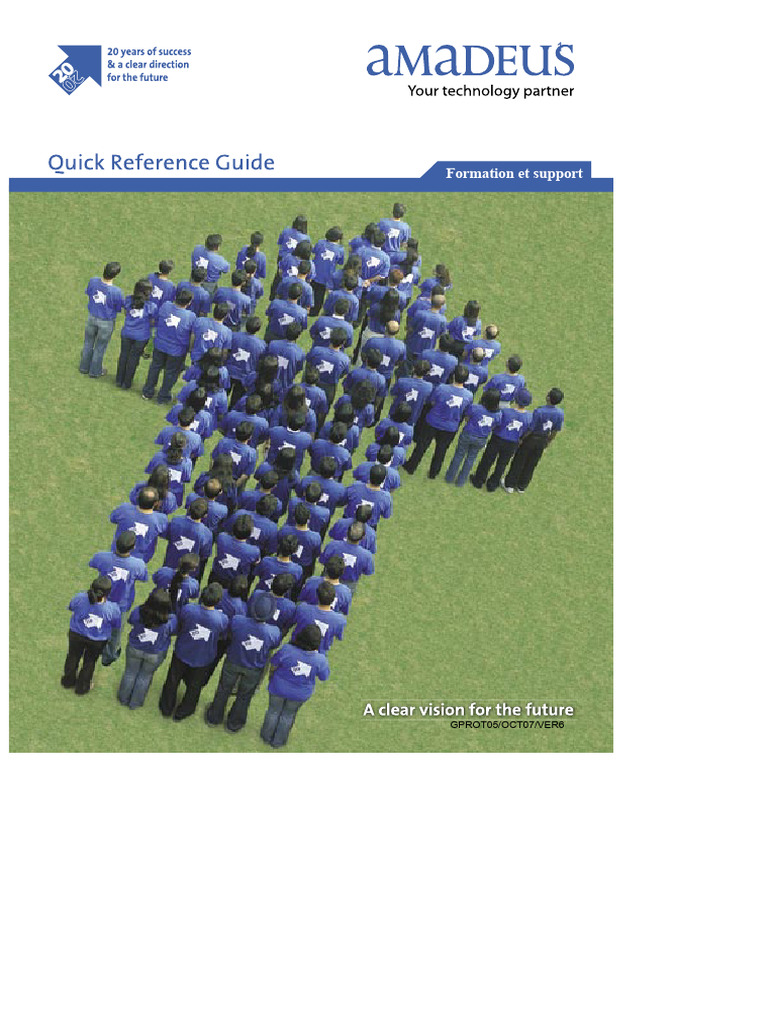 Guide d'utilisation d'Amadeus pour agences | PDF | Compagnies aériennes ...