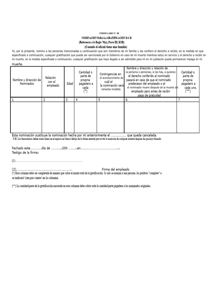 Nominación para DCRG Con Familia | PDF