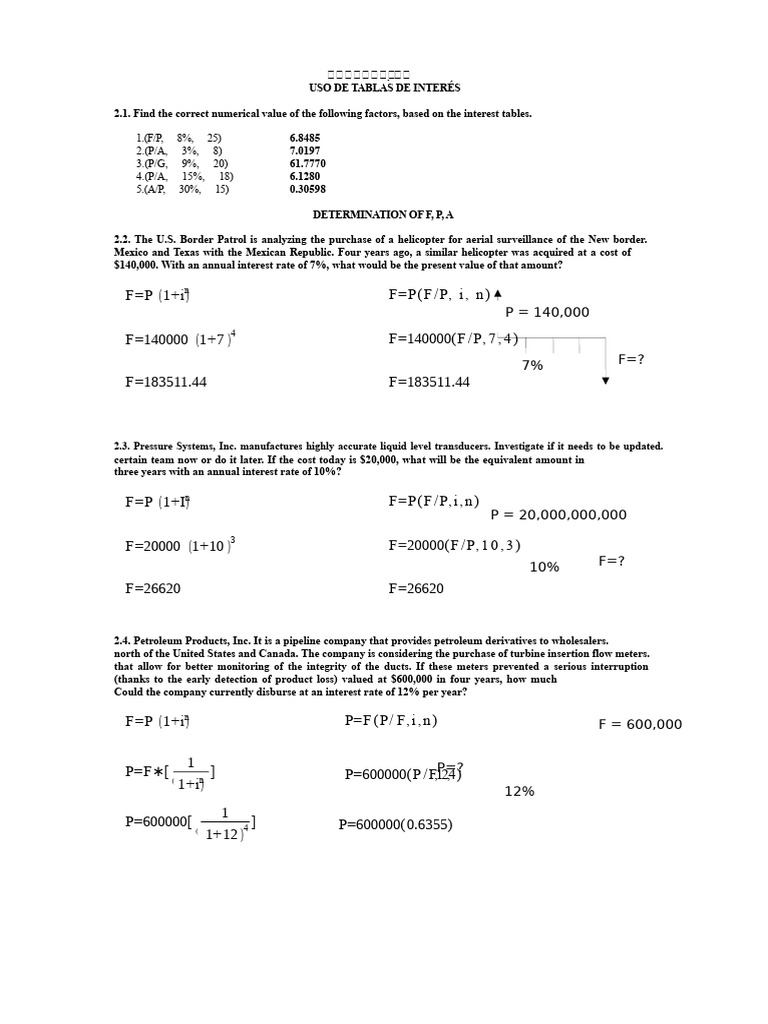 Interest Table Calculations and Present Value Analysis | PDF | Interest ...